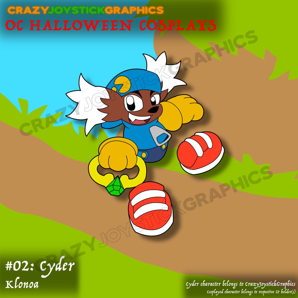 My OC Cyder dressed up as Klonoa.
