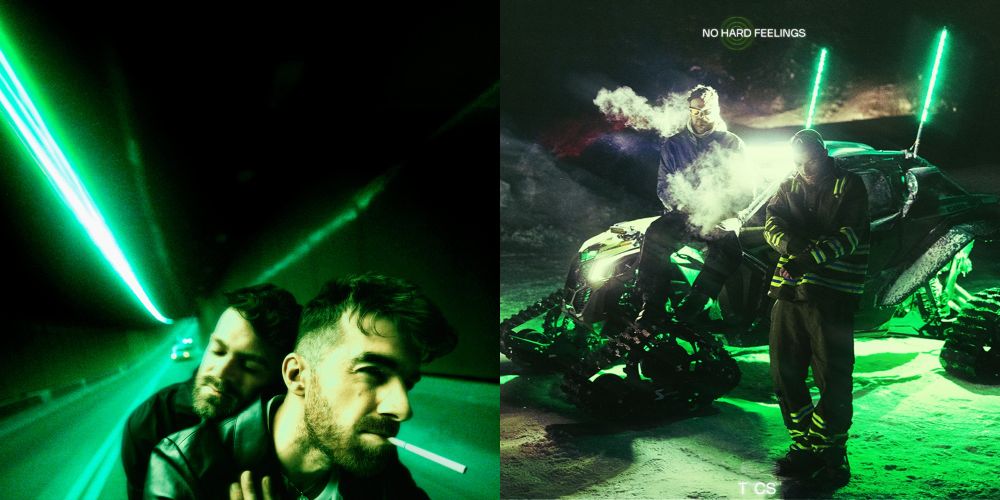 Album cover for No Hard Feelings and Summertime friends by the Chainsmokers.