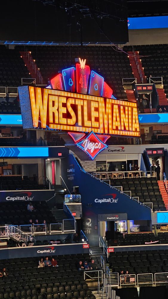 WrestleMania 41 in Vegas sign
