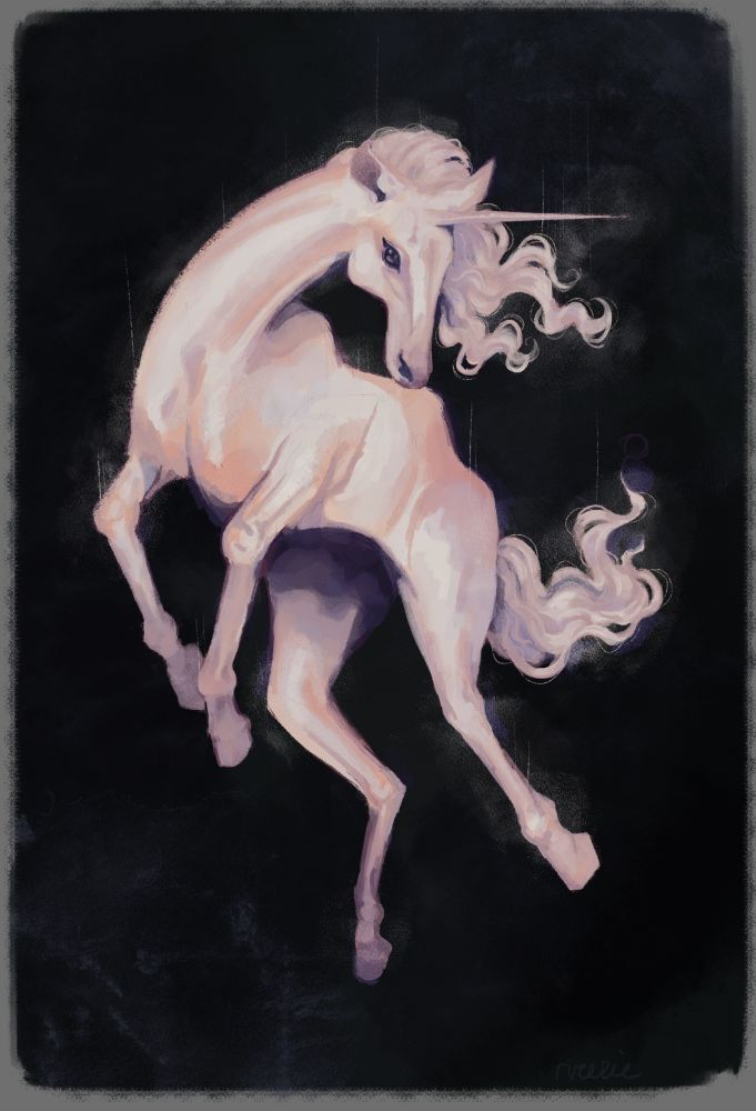 the same as the previous alt text except this time the unicorn is slightly more orange. i was playing with gradient maps