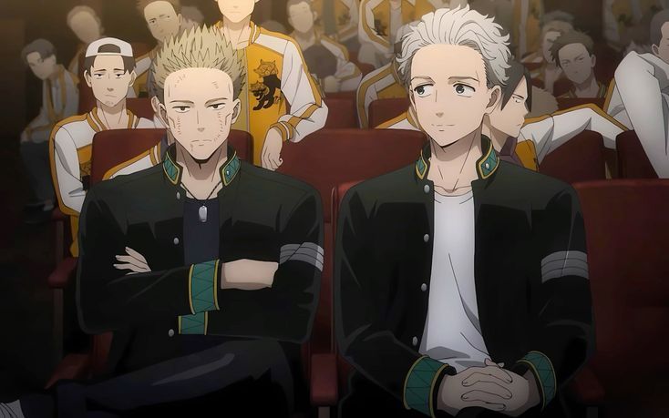 Shows the characters Hiragi Toma and Umemiya Hajime from the anime Wind Breaker