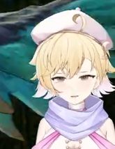 top of chest up blond vtuber model having an expression that looks either mentally exhausted or just tired. maybe both