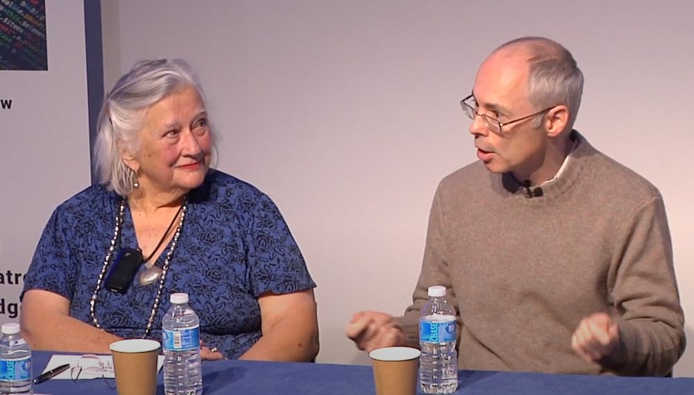 Maggie Boden and Murray Shanahan on a panel in 2018
