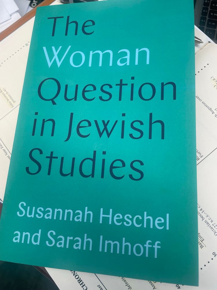 Book cover (blue/green) = The Woman Question in Jewish Studies
Susannah Heschel and Sarah Imhoff
