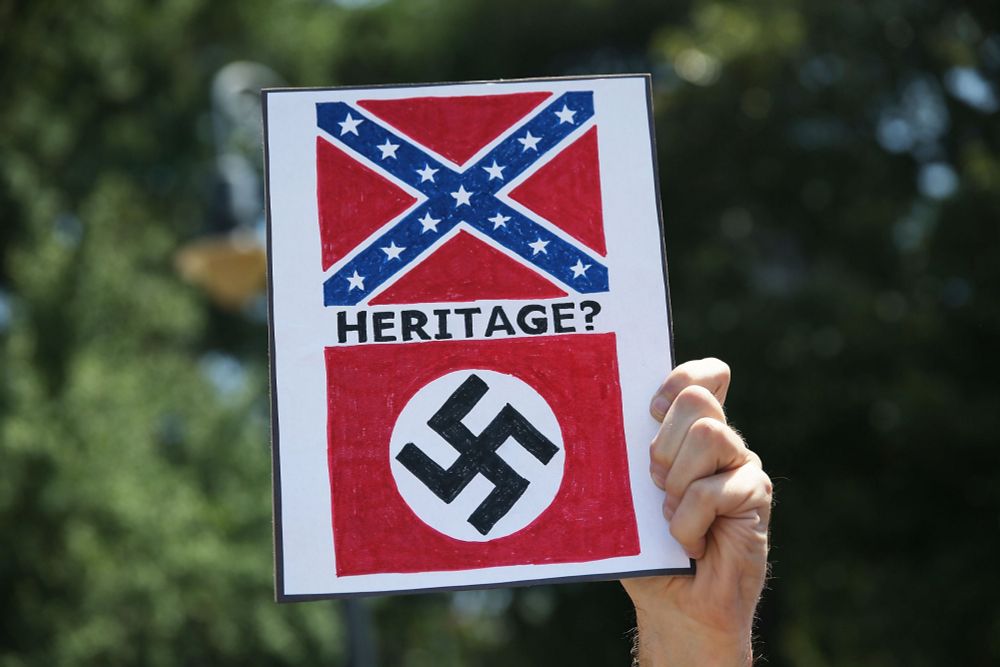 A portion of the internet is upset because a game promotes killing virtual Nazis in a virtual America with a play on Trump's slogan.