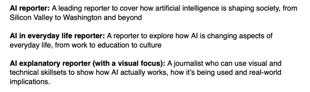 AI reporter gigs.