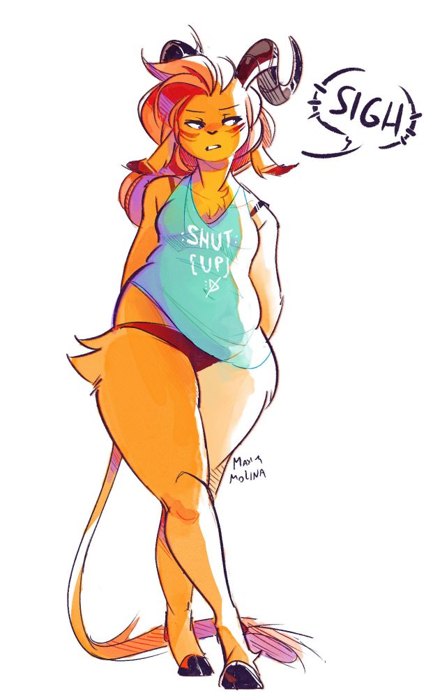 Modern sep in a joke t-shirt and bikini briefs