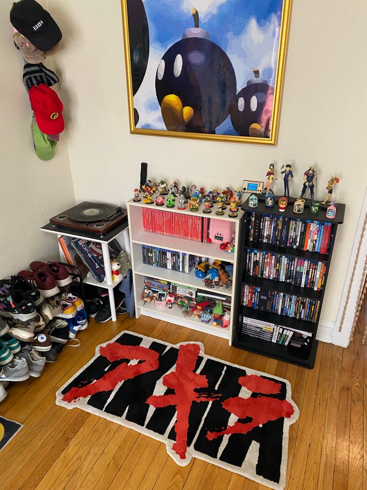 Custom rug featuring title card from Akira