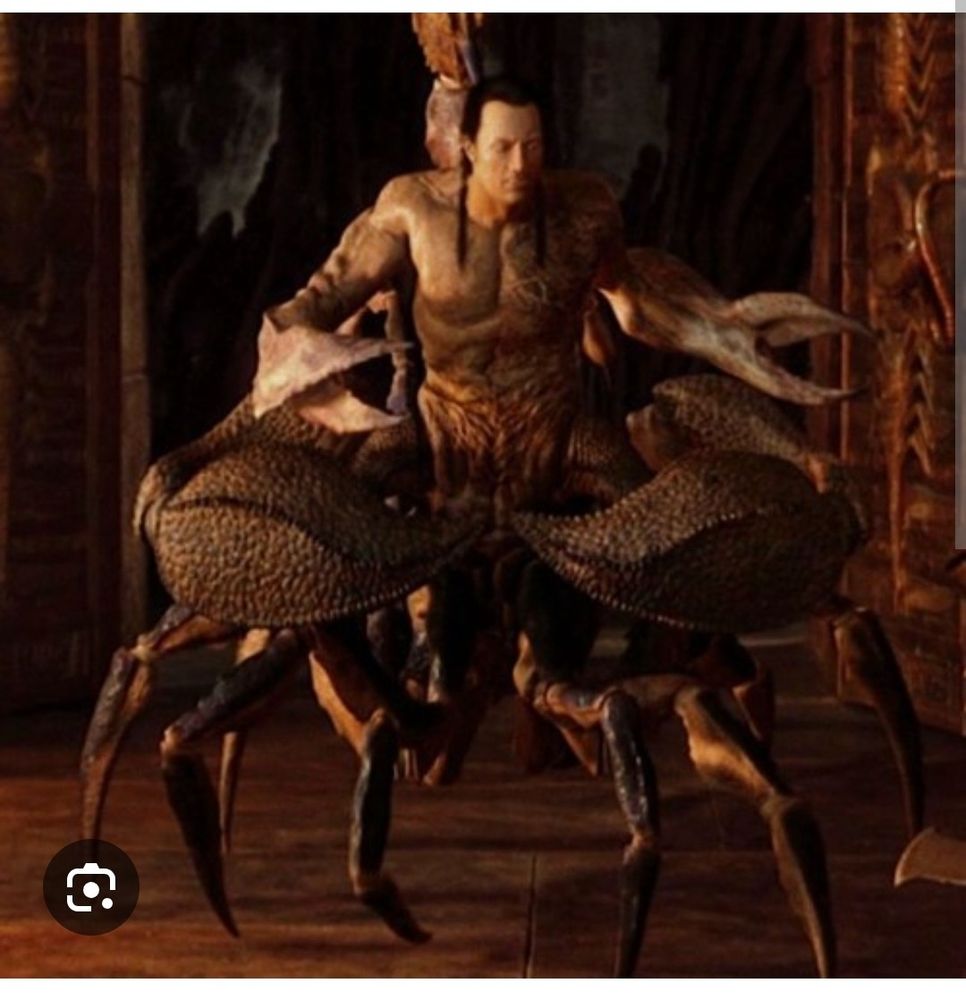 Image of actor The Rock as the scorpion king 