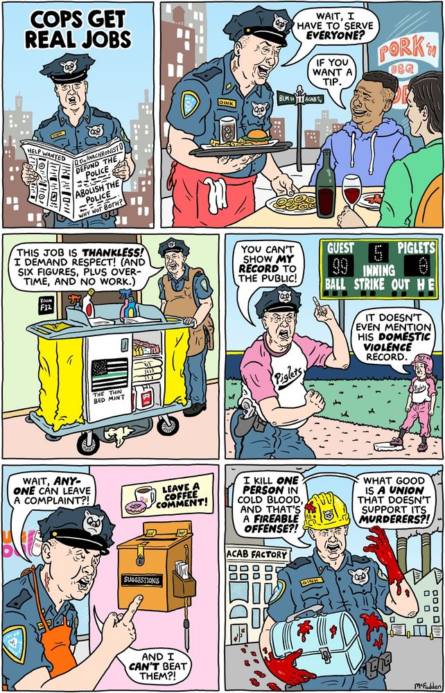 Cops get real job comic strip 
