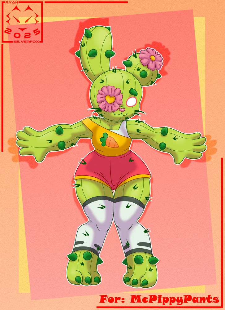 A pic of McPippyPants of their cactus... bunny...(?) OC Prickles.

An Art Fight attack.