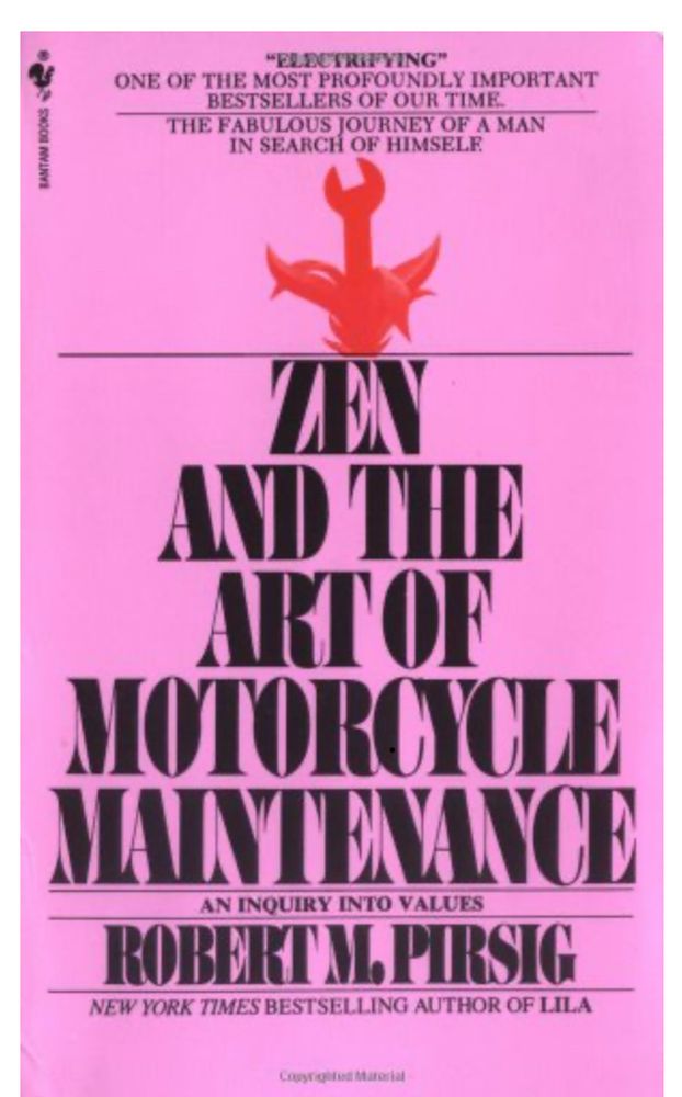 Cover page of Zen and the Art of Motorcycle Maintenance