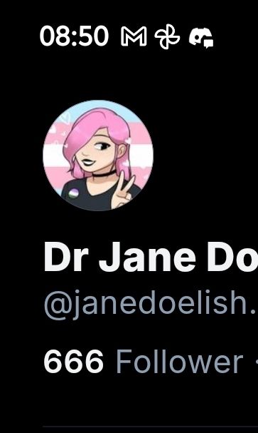 Mein Profil mit demHinweis: 666 Follower