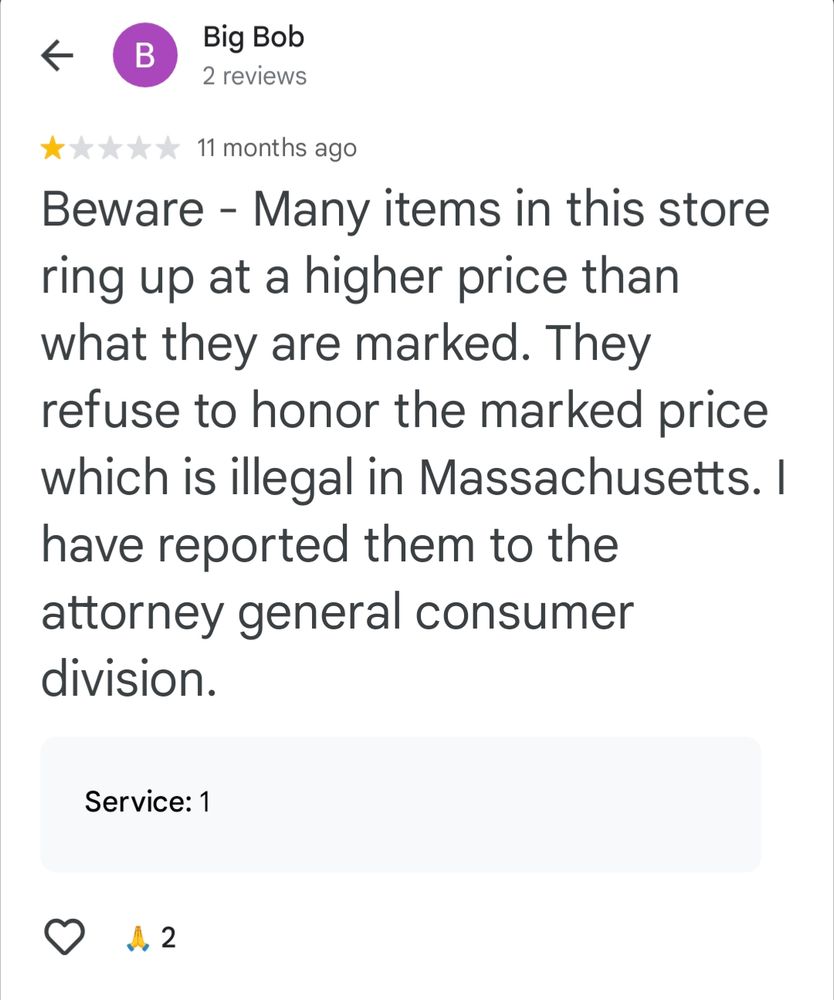 Illegal pricing was reported to Attorney General
