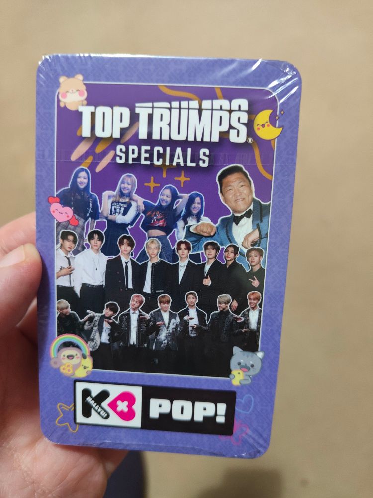 A pack of k-pop top trumps cards... 