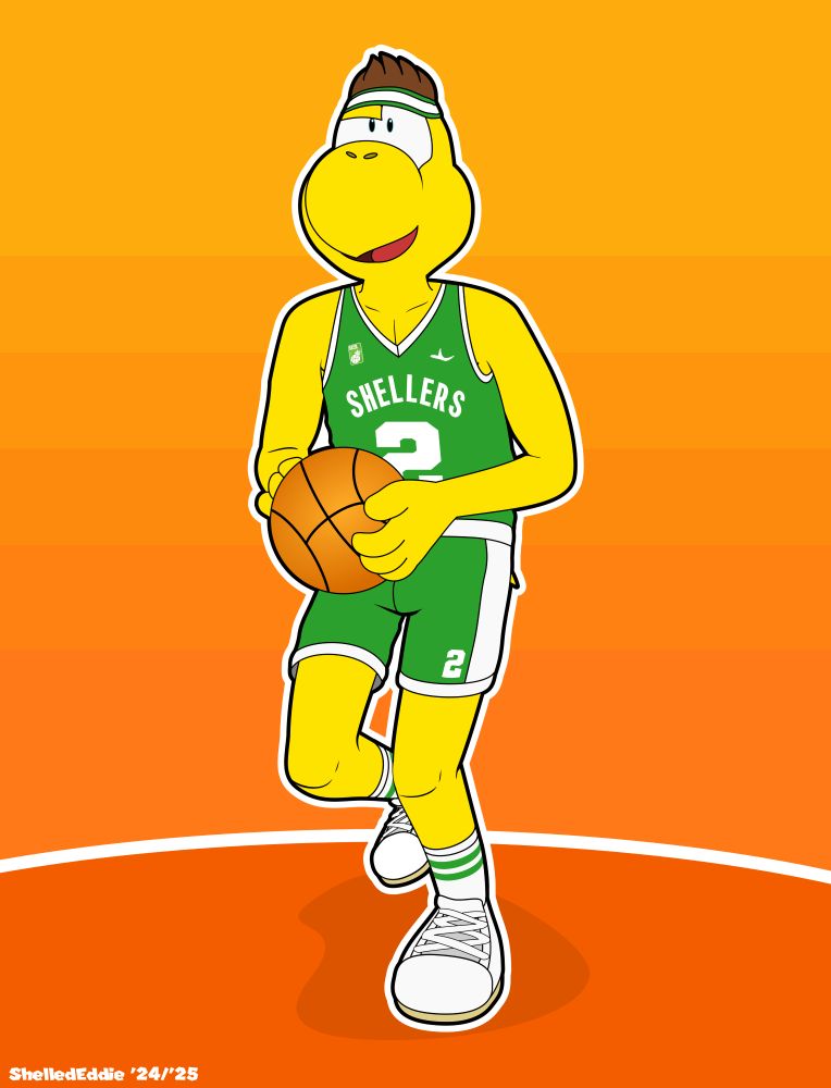 A drawing of my basketball player OC Max ready to attempt a slam dunk!