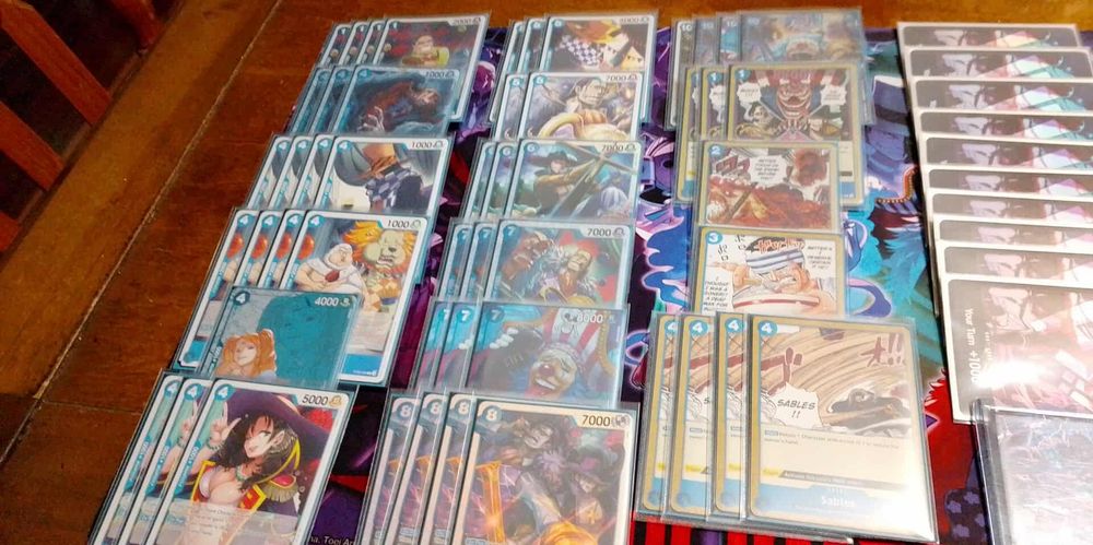 One Piece TCG Buggy Decklist played at a local store tournament. Went 2 wins 2 losses, 
4x 1c Mr 3 Galdino
4x 4c Buggy
4x 4c Cabaji
4x 4c Mohji
3x 4c Alvida
3x 5c Cabaji
2x 5c Croc
3x 6c Mihawk
3x 7c Croc
3x 7c Buggy
4x 8c Crocodile & Mihawk
4x 10c Buggy
3x Cross Guild
1x Hound Blaze
1x Sanji's Pilaf
4x Sables