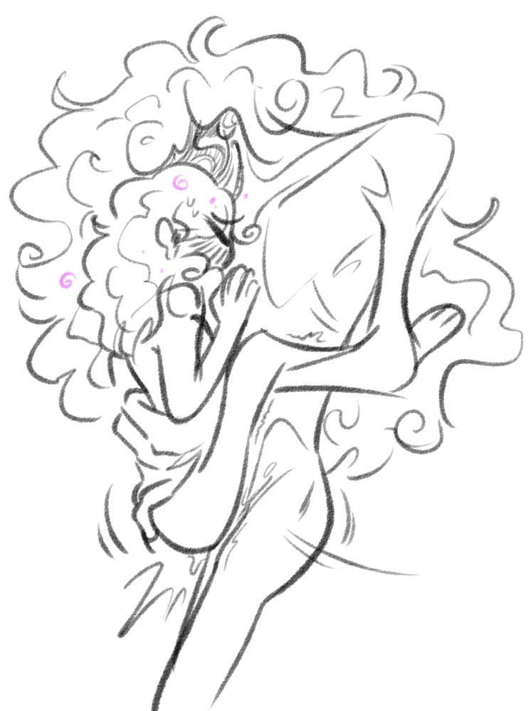 page 3 of 4. 
the creature has hoisted the man up, supporting him entirely on its own. its hands are huge, shoulders now broad, and face distorting in shadow, only a thin smile now seen. it fucks the man as it holds him, arms hooked beneath the man's legs. the man has his face pressed against the creature's broad chest.