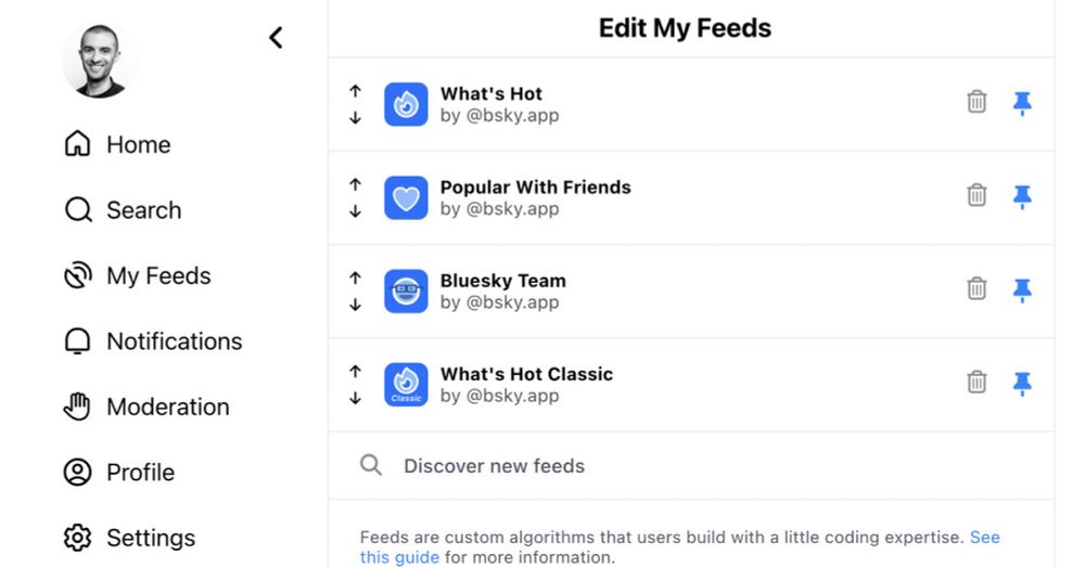 Bluesky rolls out feeds with custom algorithms