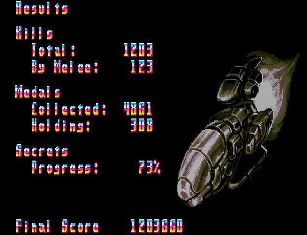 score result screen for ZPF