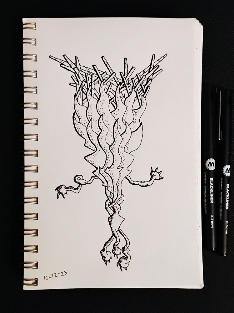 An abstract pen drawing