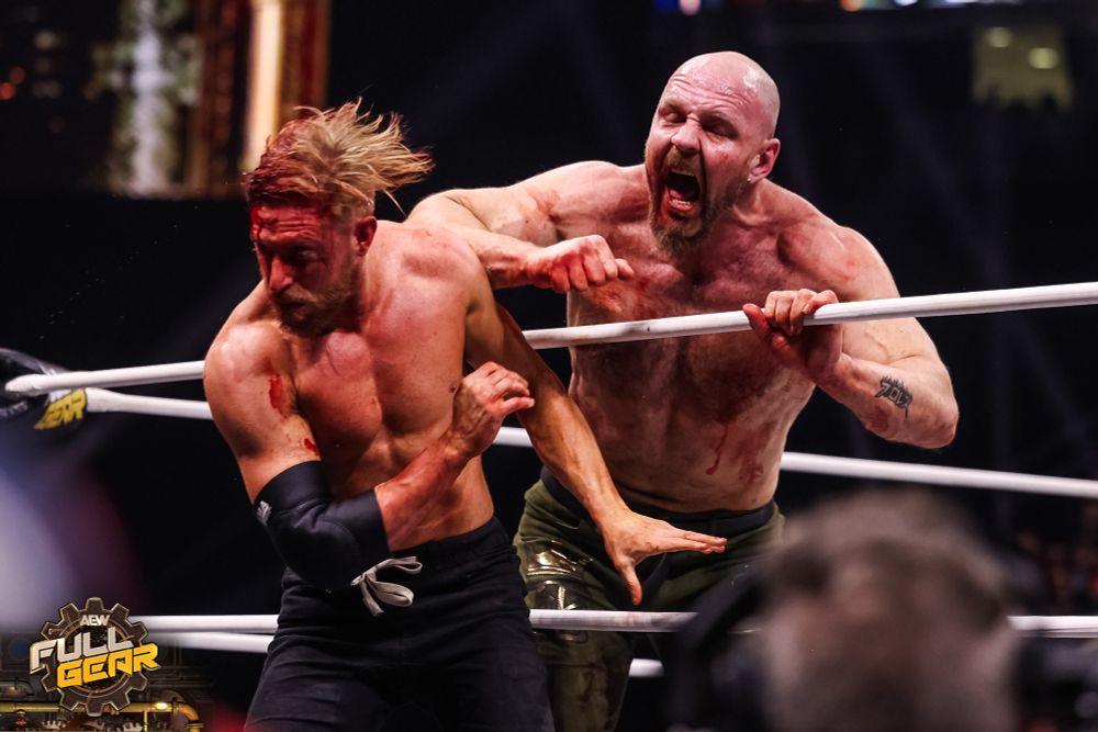 Orange Cassidy facing off against Jon Moxley at AEW Full Gear
