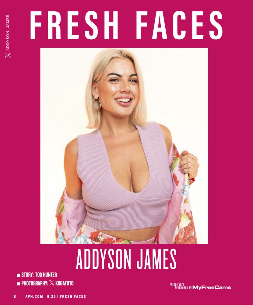AVN Magazine's June 2025 issue f/ Addyson James.