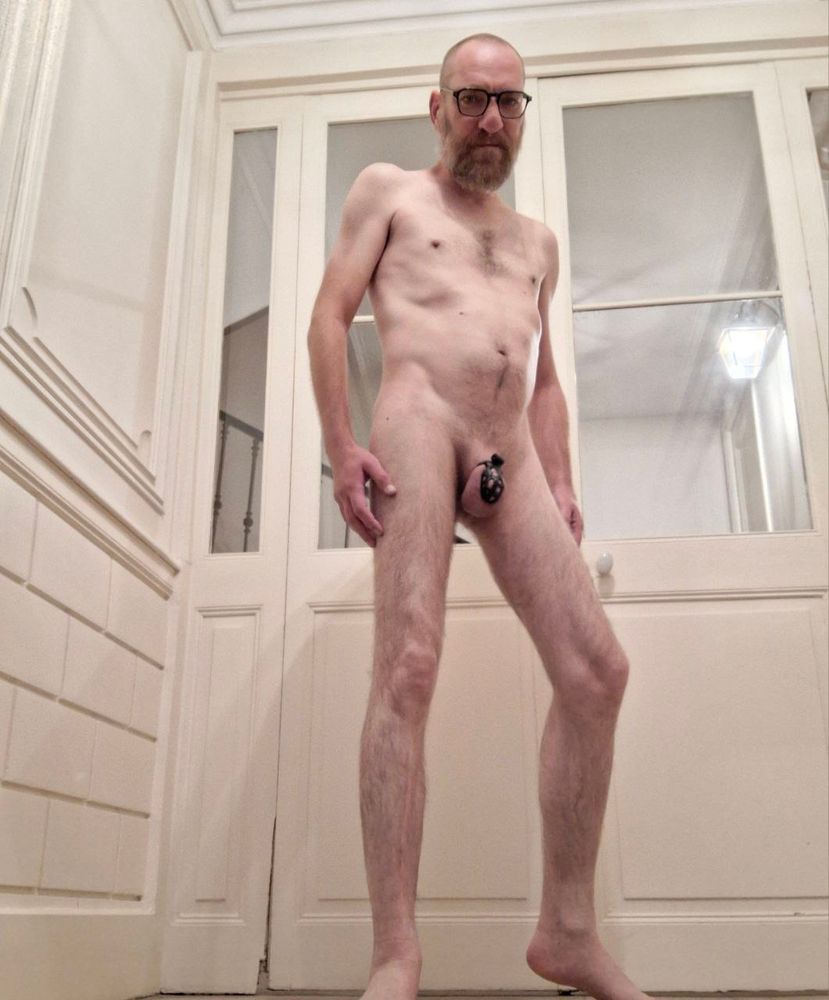 Me naked and locked in a chastity cage #ChastityClub