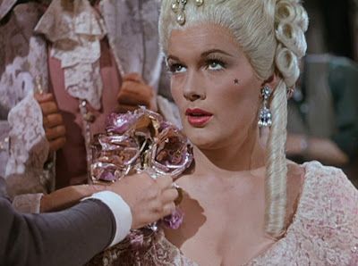 Jean Hagen as Lena Lamont in Singin' in the Rain. She is dressed as a French aristocrat.