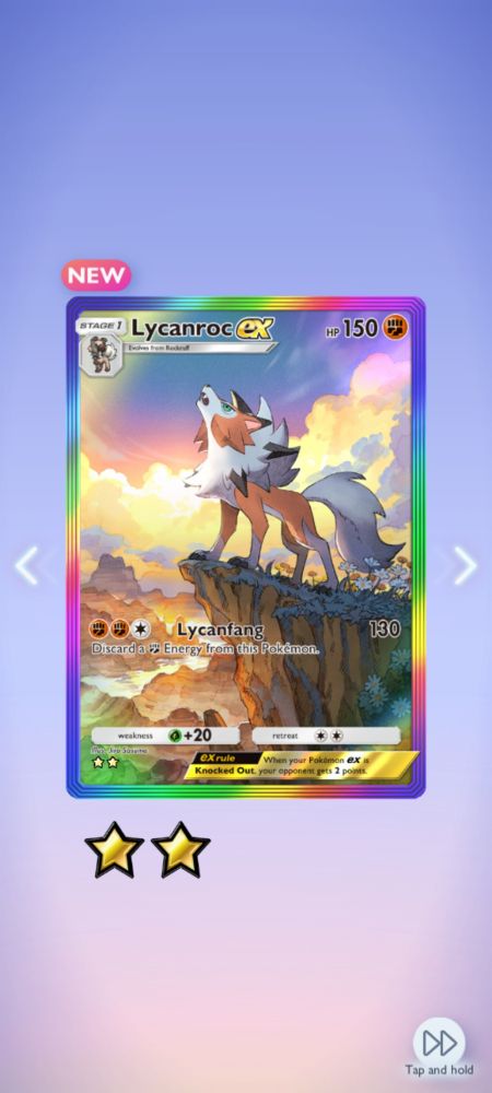 lycanroc ex special illustration rare from pokémon tcg pocket extradimensional crisis