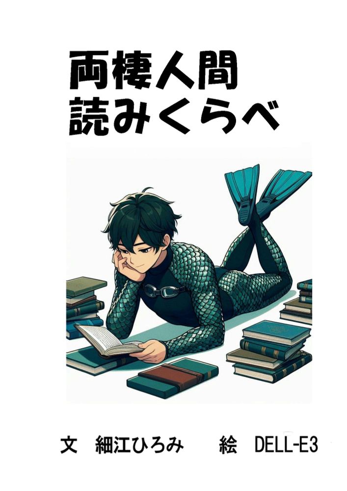 同人誌『両棲人間読みくらべ』表紙
