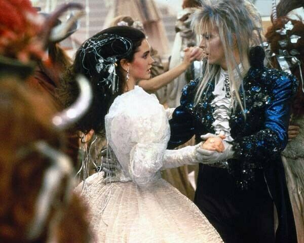 Scene from The Labyrinth with the main character is dancing with the antagonist.