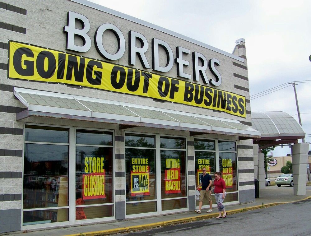Borders going out of business sign