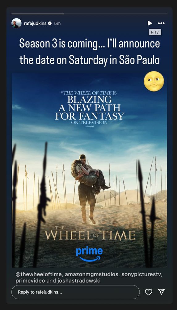 a screengrab of rafe judkins' insta story saying he will announce the release date on saturday