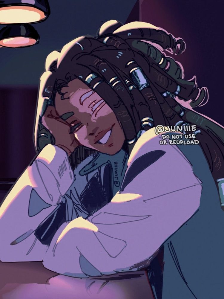 Digital art illustration of my OC Liam looking at the viewer and leaning on the bar counter
