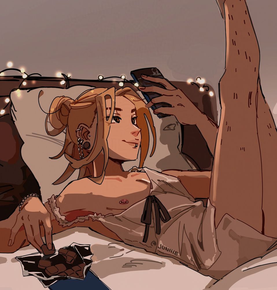 Redraw of that popular pin up art but with @Eicaxy's OC Tommy 