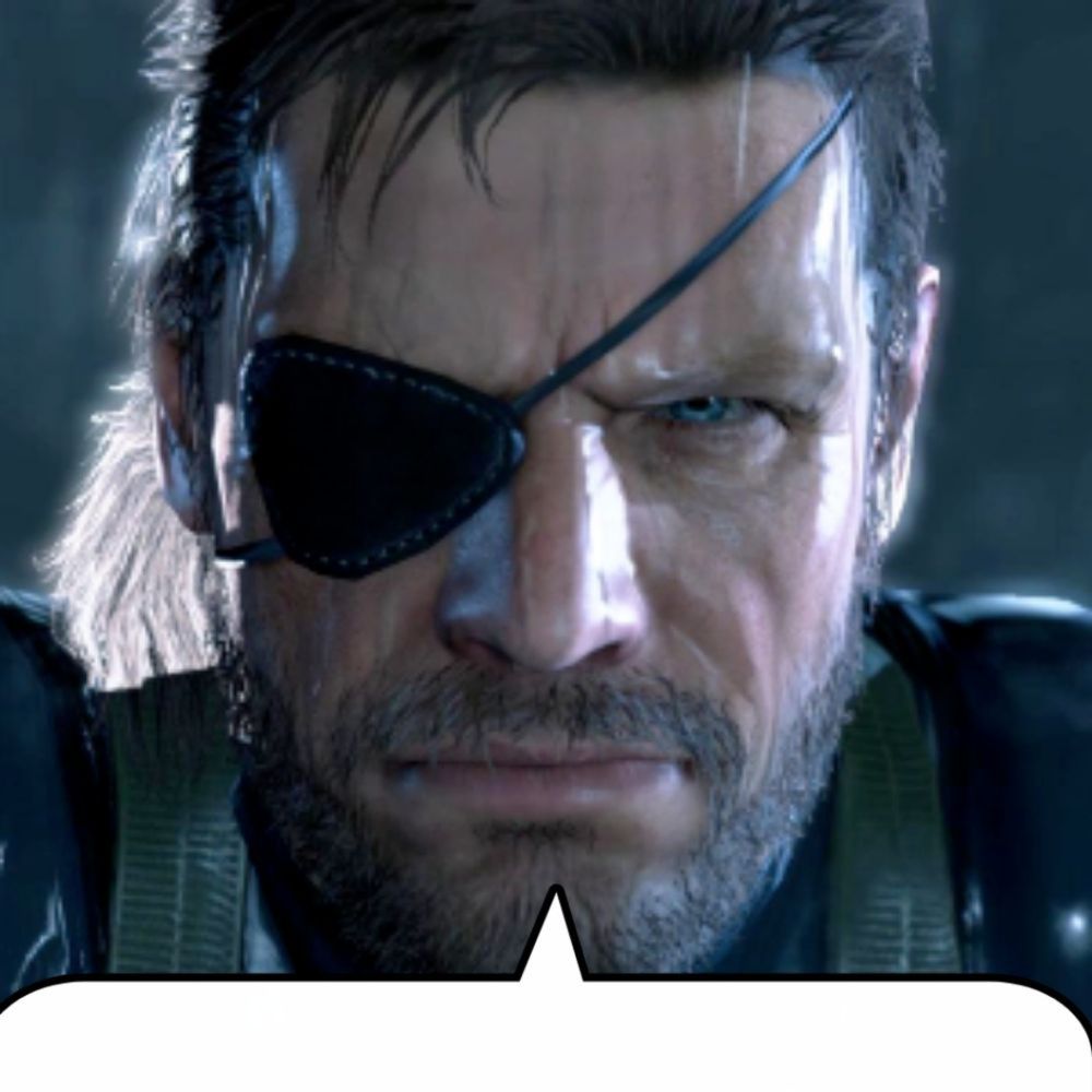 Solid Snake wearing an eye patch
