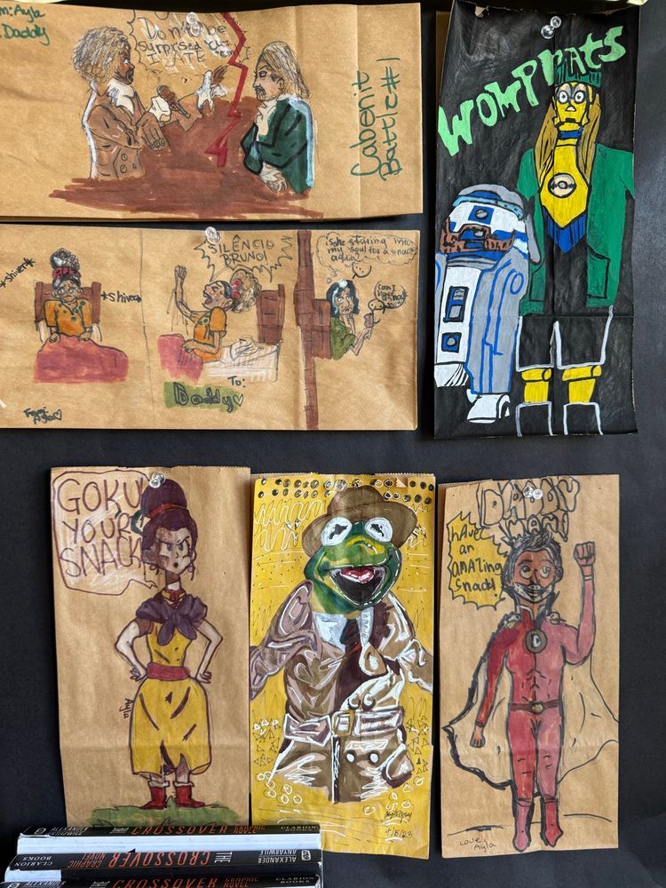 I spend a lot of time posting #bagart that I make around social media. I should note that every so often I get a snack bag. I hang them in my classroom. This week I got a new one…Womprats!