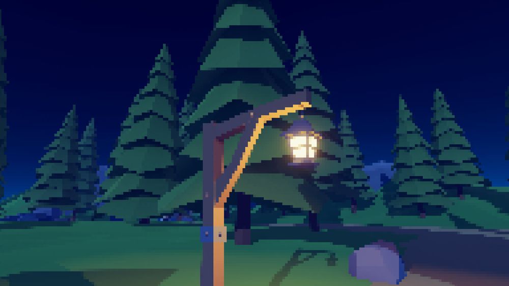 3d pixel art lantern made in Unity