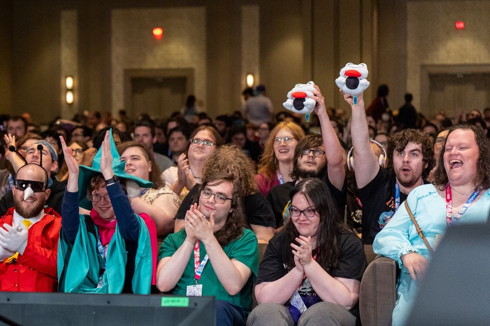 close up of the SGDQ2025 crowd during the Deltarune run 