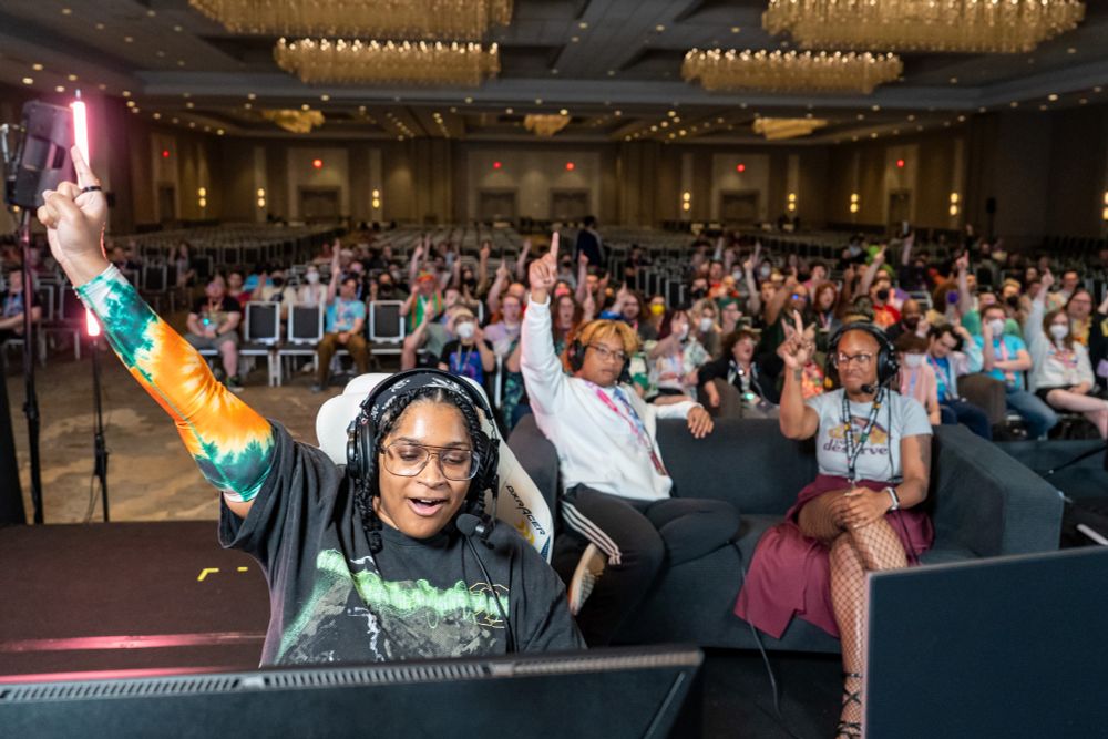 Anarchy counting down the start of her Wolfenstein II: The New Colossus run