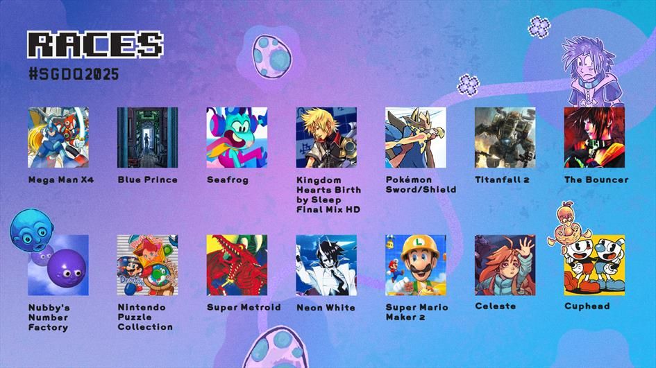 every race at #SGDQ2025 laid out in a grid 