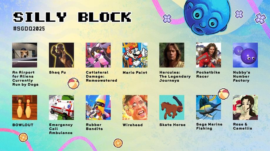every run in the #SGDQ2025 Silly Block laid out in a grid 