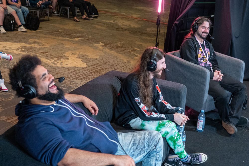 The Resident Evil 7 couch, having a good laugh during CaptainEzekiel's Madhouse run