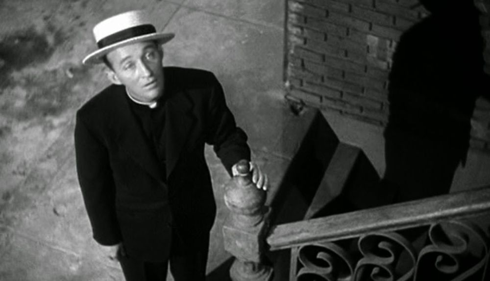 Bing Crosby plays a priest who wears a frock and collar... but also a jaunty little hat! 