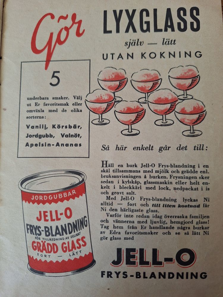 Jell-O Lyxglass. Frys-blandning.