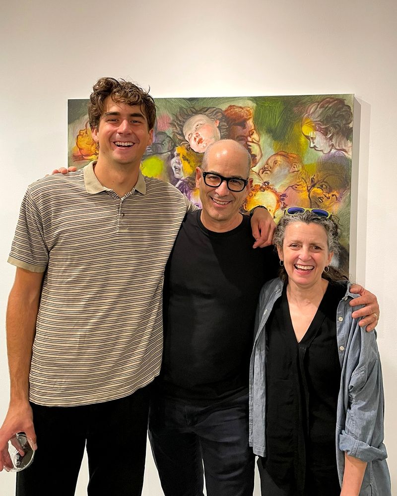 Photo of people at an art opening. Thanks to everyone for coming out to the opening last night! Here’s a first batch of photos. Special thanks to Chris Quirk for these images.

Fifteen paintings now on view at my two-floor solo exhibition "Dataset Hallucinations," with IFAC Arts and hosted at The Yard Lower East Side. The Yard LES is on the second and third floors at 85 Delancey Street on the Lower East Side in Manhattan. An elevator is available to those who would like to use it. The space is conveniently located on the south side of Delancey Street between the new Essex Street Market and the Tenement Museum.

Gallery Hours: Monday-Friday, 10am-5pm or DM me for an appointment.