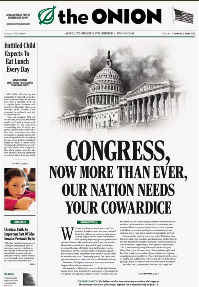 2025, The Onion, online newspaper.