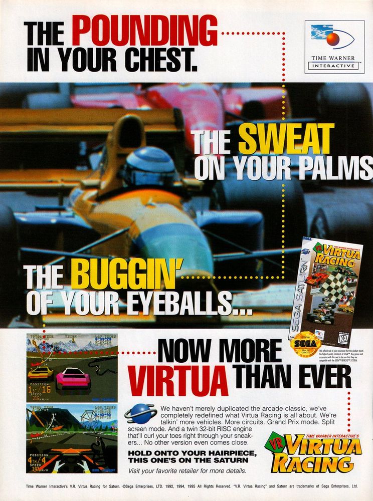 Time Warner Interactive's VR Virtua Racing for Sega Saturn