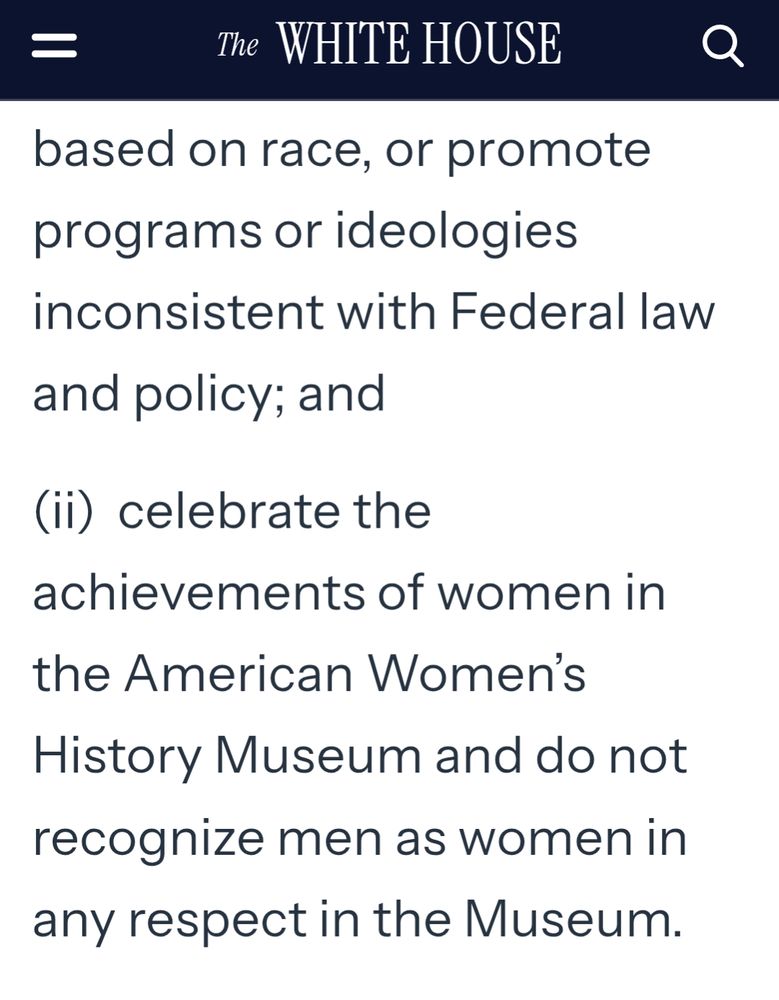 Trump's 3/27/25 executive order regarding the Smithsonian